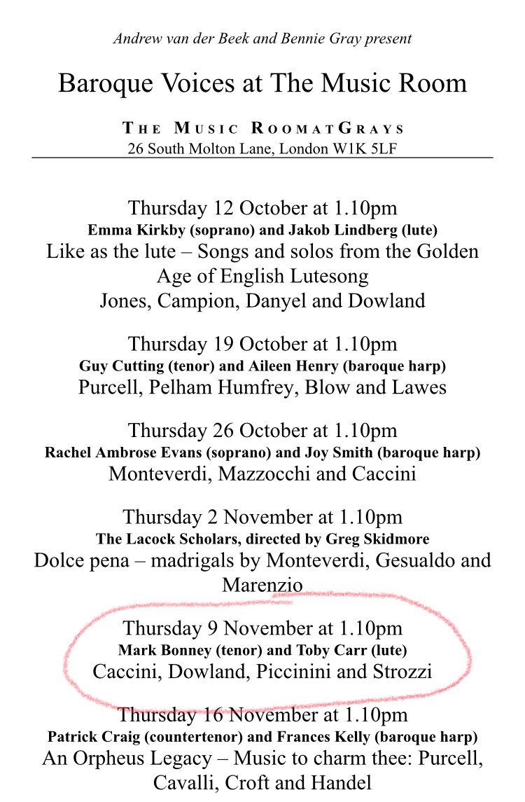 MarkBonneyTenor's tweet photo. Back to London for my next project - lunchtime lute song recital with #TobyCarr @TheMusicRoomW1 on Thursday, 1pm.
https://t.co/GXAE5UQDOZ https://t.co/tBByJXBQEY