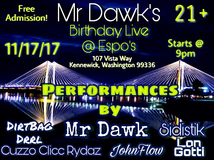 JohnnyFlow509's tweet image. Join US NOV 17th in Kennewick Wa!

#JohnnyNoDaysOff #FlowTeam