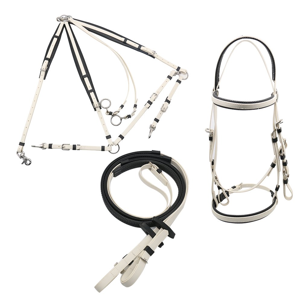 PVC Set Bridle and Martingal Size Full/Arab/Cob/Iceland Pony/
White #PVCbridle#Horseequipment#Bridle#Reins#Martingal#Swisshorseshop