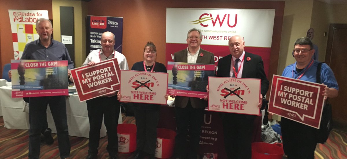 NWCWU's tweet photo. Great to see @UKLabour MPs and the Leader backing our campaigns #LabNW17 #CloseTheGap #FourPillars @totaleclipse96 @CWUnews https://t.co/SNnB3d3kCx