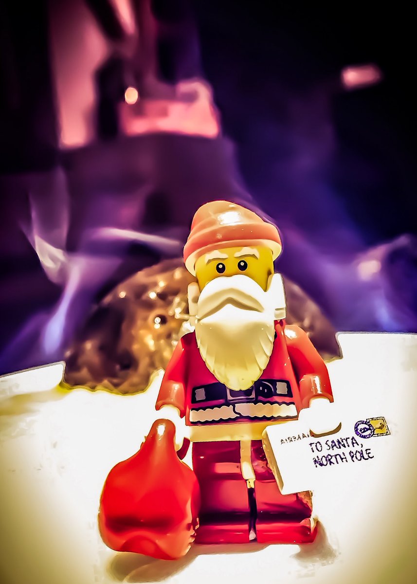 mylegoman's tweet photo. It’s time to write your Christmas Letter to Santa! #iPhoneX ..weaved in between the selection box ? #MondayMotivation  #DearSantaLetterWeek https://t.co/cgFI2LGup7