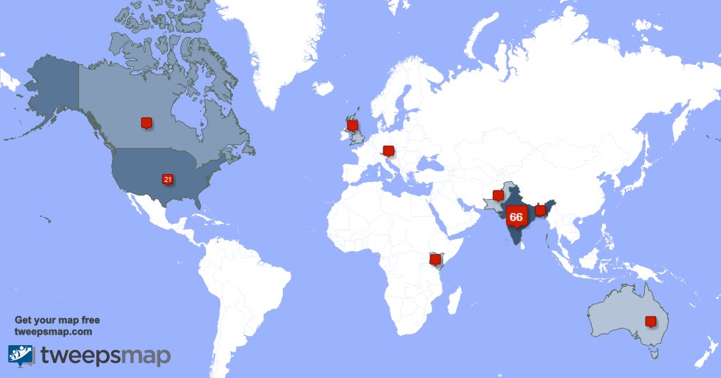 FoundationHeal's tweet photo. My followers live in 9 countries: India(62%), USA(19%)... https://t.co/7B2EjFOXBE Get your free map! https://t.co/quHLL57yjm