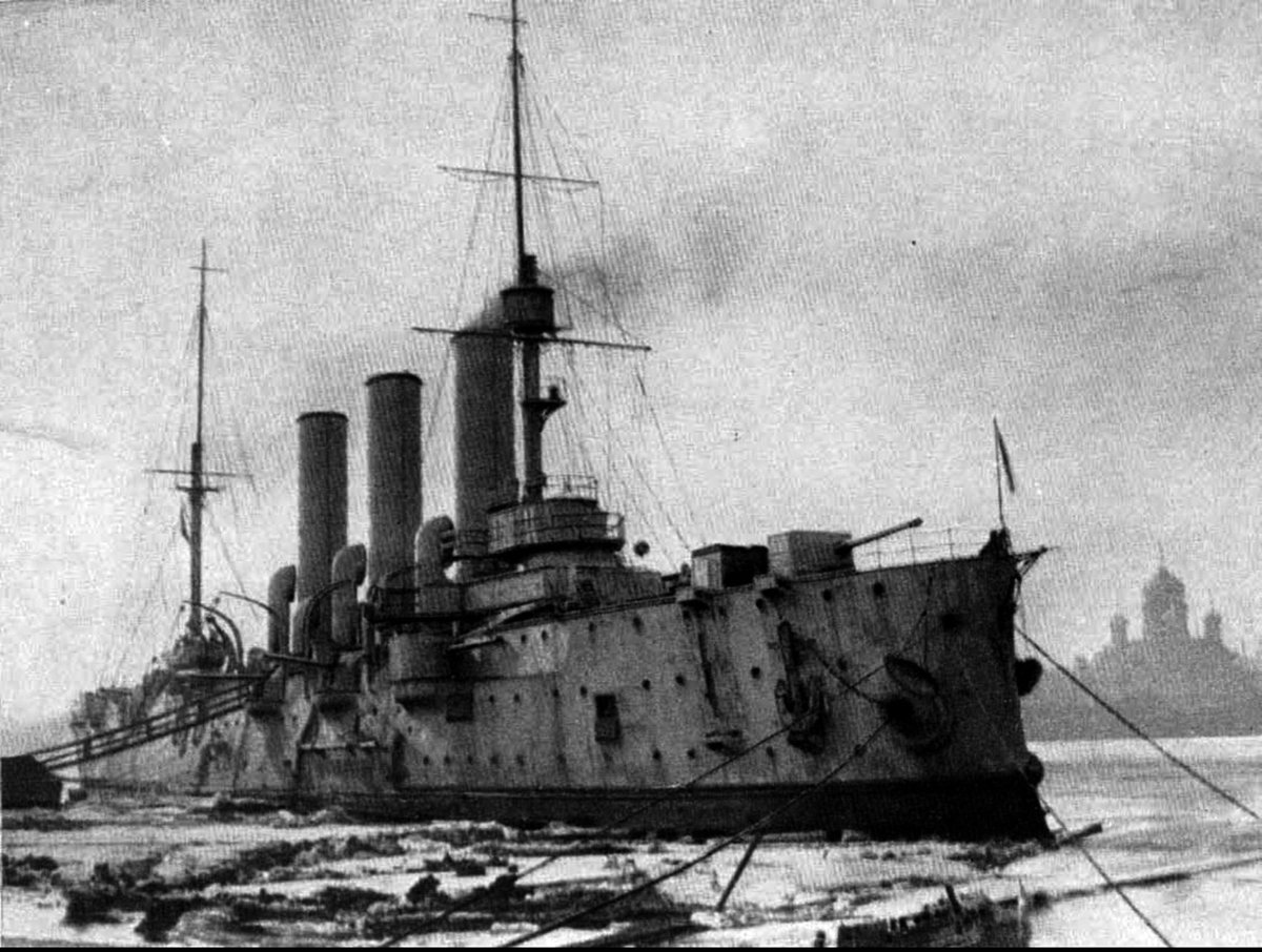 Anchored in Neva River next to Nikolaevsky Bridge. Ready to shell counterrevolution lair Winter Palace when time is right!! #1917LIVE