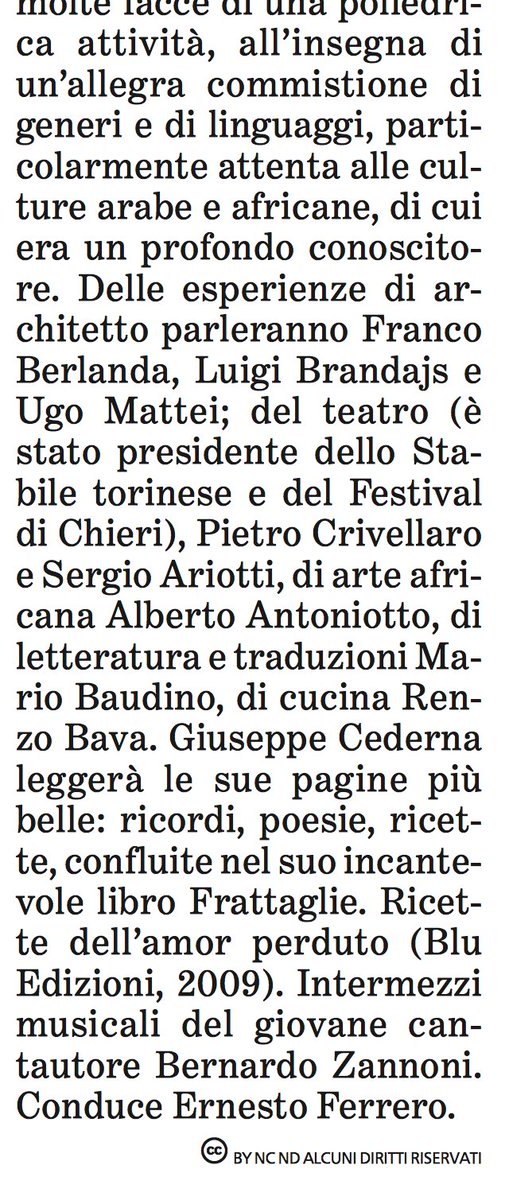 Una serata al #CircoloLettori per ricordare il genio di Egi Volterrani, uomo chiave della cultura torinese. Questa sera, ore 21.

<a href="/LaStampa/">La Stampa</a>
