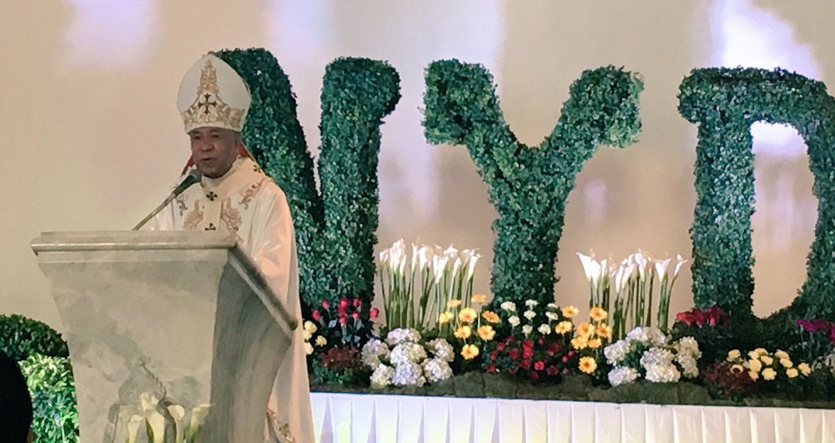 cbcpnews's tweet photo. Zamboanga Archbishop Romulo Dela Cruz gives Homily for the opening Mass of #NationalYouthDay #NYD2017 https://t.co/vgmpfCvarn
