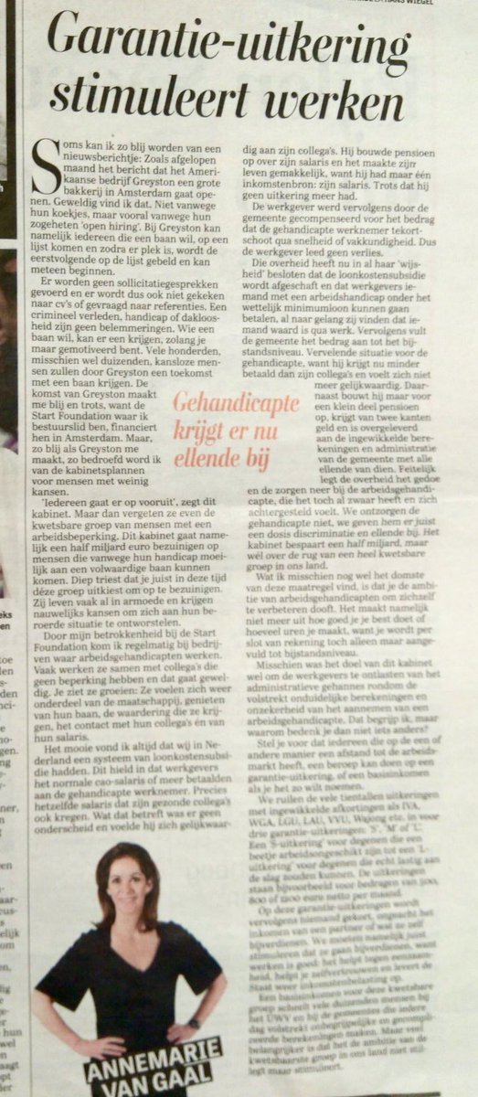 Cedris (@cedris) on Twitter photo Ook Annemarie van Gaal spreekt zich in <a href="/telegraaf/">De Telegraaf</a> uit tegen de afschaffing van de Loonkostensubsidie. Ook Annemarie van Gaal spreekt zich in <a href="/telegraaf/">De Telegraaf</a> uit tegen de afschaffing van de Loonkostensubsidie.