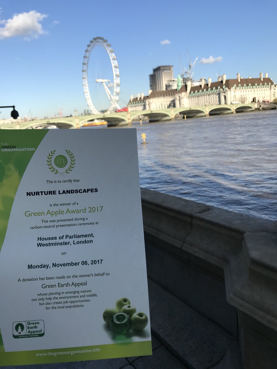 beavan_john's tweet photo. I am super proud of being an @nurture_ltd employee collecting @howberypark GOLD green Apple environmental award today https://t.co/FGKivCgvqc