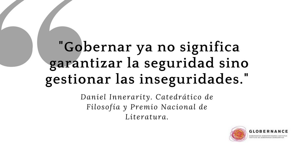 ThinkingHeads's tweet photo. Gobernar ya no significa garantizar la seguridad sino gestionar las inseguridades @daniInnerarity https://t.co/AE7yT0MMiJ #THeaders https://t.co/BNhT02HFIs