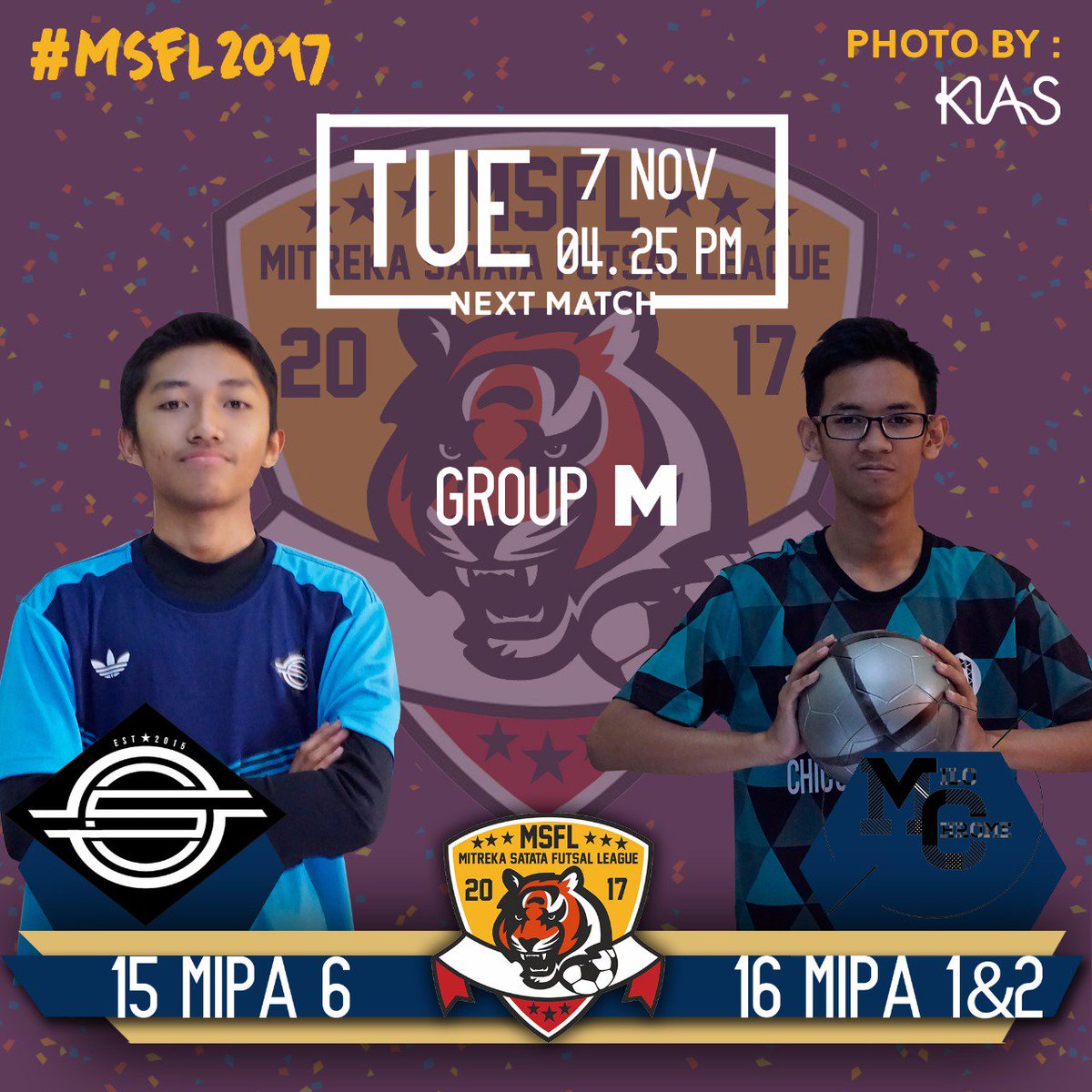 osismisa's tweet photo. Jangan lupa untuk menyaksikan #MSFL2017 besok antara kelas 15 MIA 6 vs 16 MIA 1&amp;2 ! Terimakasih, Selamat Malam, Salam Mitreka ! https://t.co/B714eitUYC