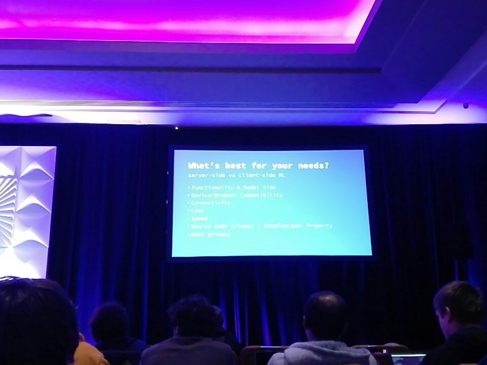 lambrojos's tweet photo. Browser side machine learning is a thing!! #NodeConfEU https://t.co/kFZe0FaZaR