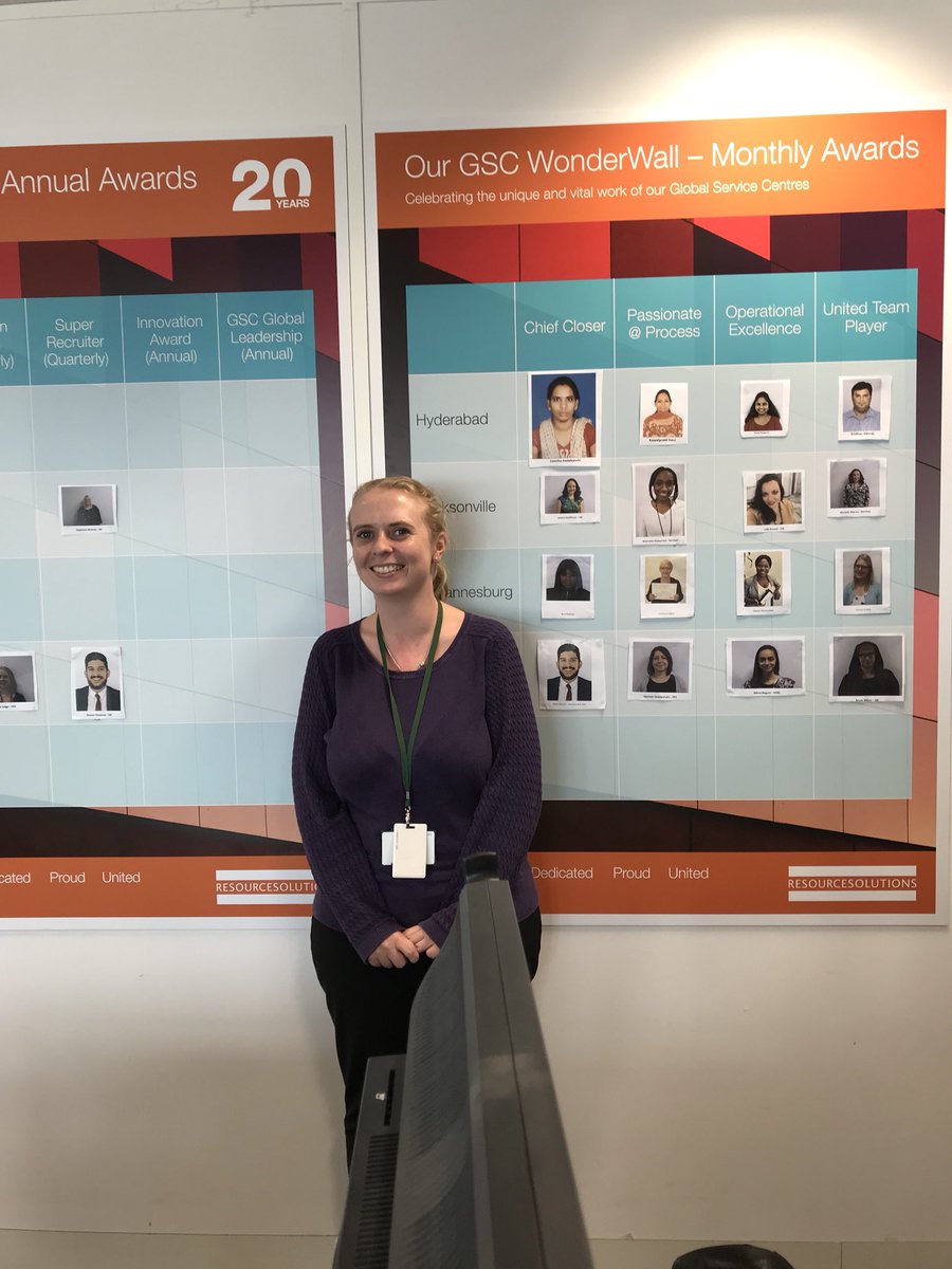 ClairHusband's tweet photo. Congrats to Sophie Judge on being named @RSOutsourcing Quarterly award Values in Action! Keep up the great work! #work4RS #MANCGSC https://t.co/aqhlJYxjEr