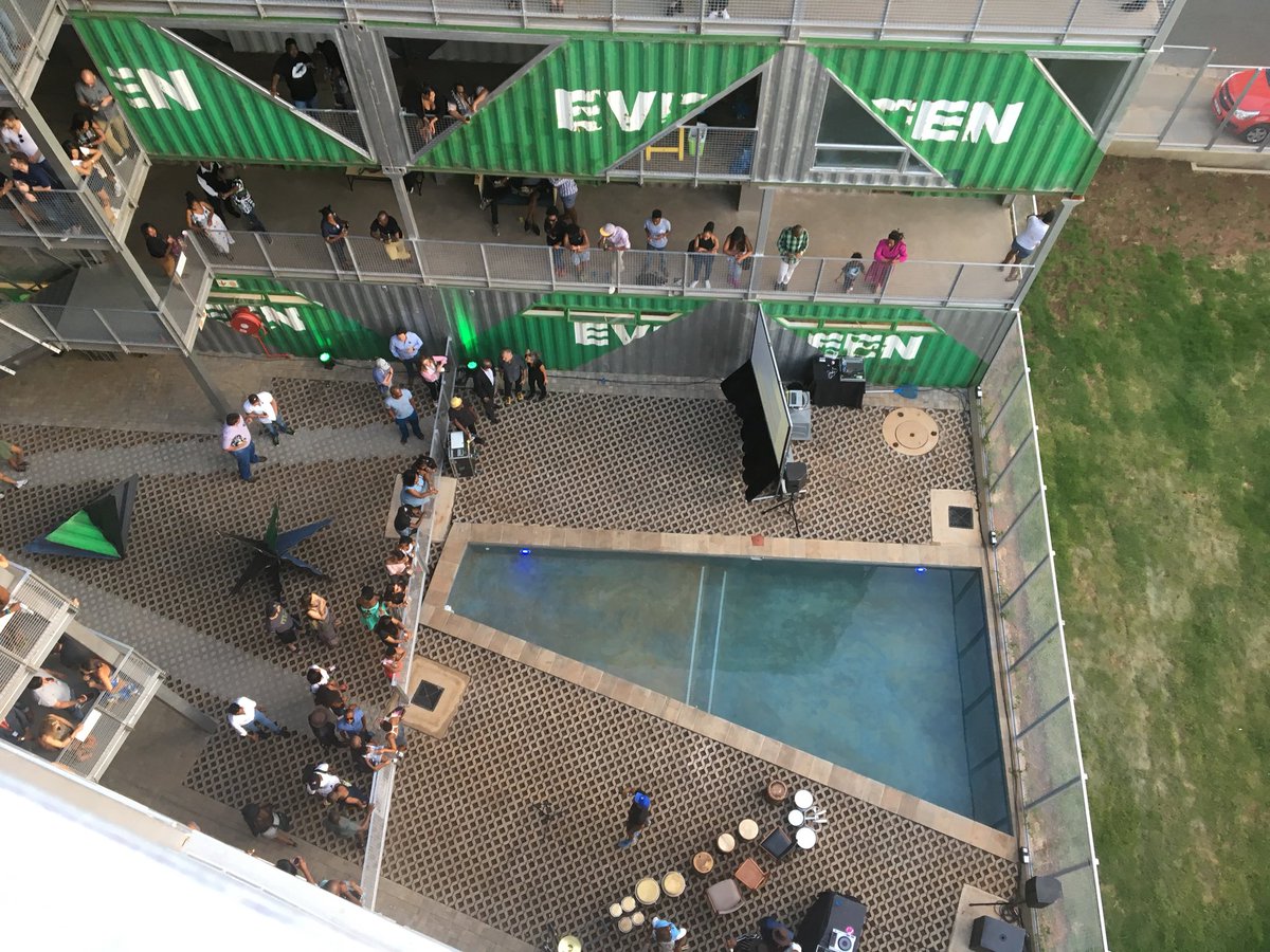TstmkrsAfrica's tweet photo. The development of @propertuitySA new upcycled development is stunning. Incredible forward thinking for design and urban spaces. #Drivelines https://t.co/rtg0SyIzSe