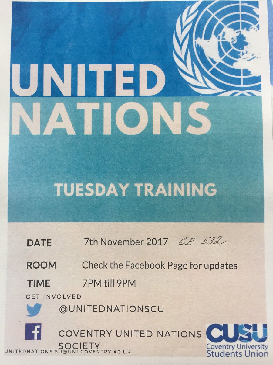 unitednationsCU's tweet photo. Tomorrow we have a midweek training session. Be sure not to miss it! https://t.co/EOeMewHbB4