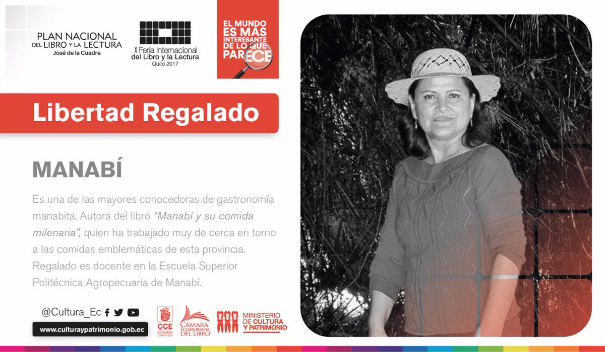 Cultura_Ec's tweet photo. #Manabí es la provincia invitada de honor en la #FILLQuito y sus escritores serán protagonistas en esta gran fiesta de la cultura. https://t.co/TnDtjzpSuX