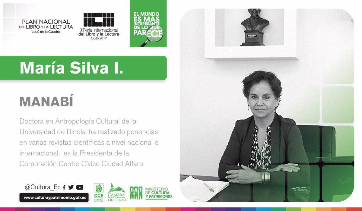 Cultura_Ec's tweet photo. #Manabí es la provincia invitada de honor en la #FILLQuito y sus escritores serán protagonistas en esta gran fiesta de la cultura. https://t.co/TnDtjzpSuX