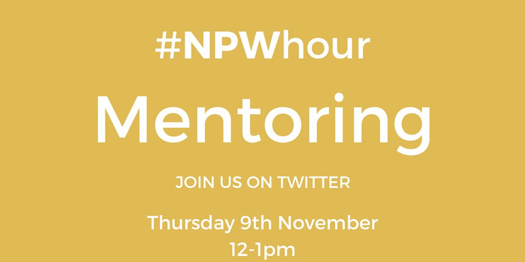 This Week's #NPWHour #Mentoring 12-1pm Thurs <a href="/JdR_Tech/">Jacqueline de Rojas CBE</a> <a href="/evefrancisholt/">Eve Holt</a> <a href="/NPHinfo/">Northern Powerhouse</a> <a href="/WILPublication/">Women in Leadership Publication</a> <a href="/paw_lean/"></a> <a href="/VodafoneUK/">Vodafone UK</a> <a href="/NP_Partnership/">The Northern Powerhouse Partnership</a>