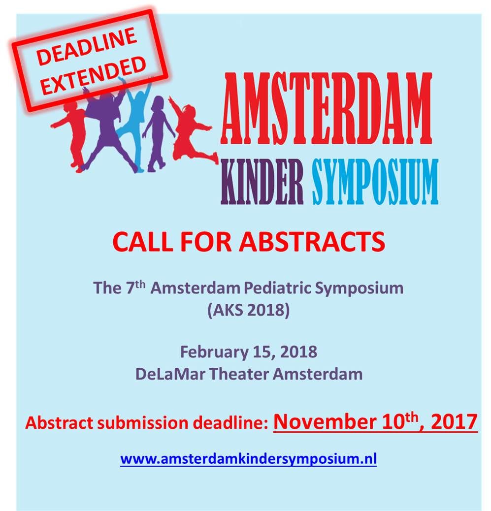 KinderSymposium's tweet photo. Deadline extended until november 10th! Submit your abstract now! https://t.co/enHYIWqUe4 #AKS #Abstract #10november https://t.co/PNVicAlQ3j