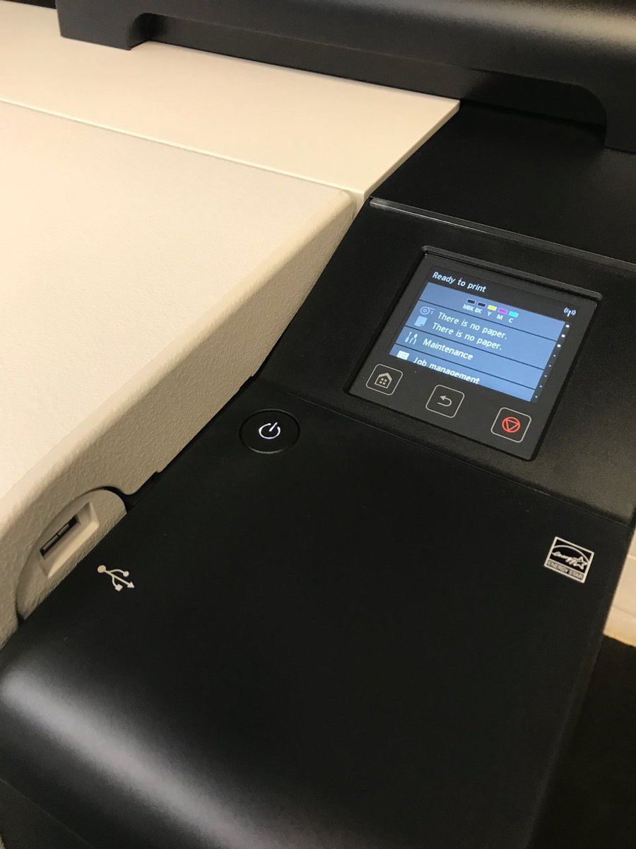 Velmex's tweet photo. The new Canon TX Series installed and printing well at Velmex HQ
Available to order from Mid December 🖨 https://t.co/K1jhSZWuLV