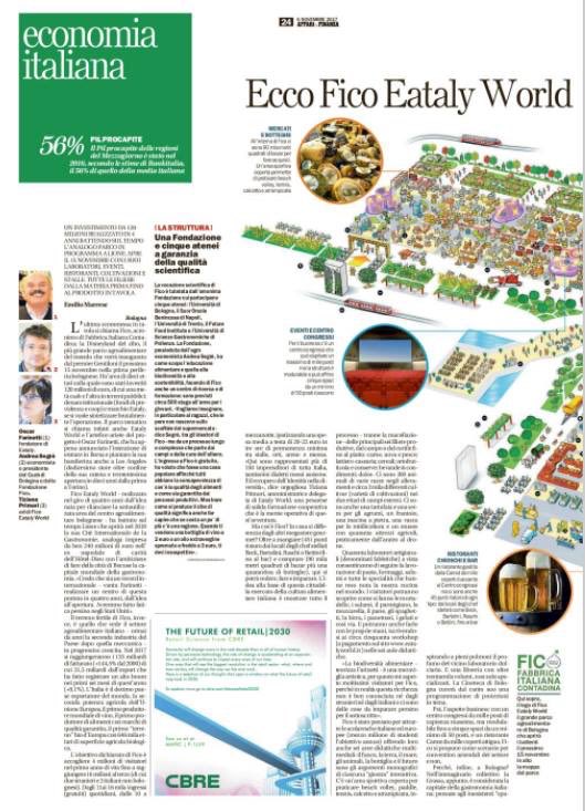 andrea_segre's tweet photo. -9 giorni a #FICO @eatalyworld oggi lo sguardo di #Affari&amp;Finanza @repubblica sul Parco che racconterà cibo e sostenibilità a Bologna https://t.co/HMfsdIiK1y