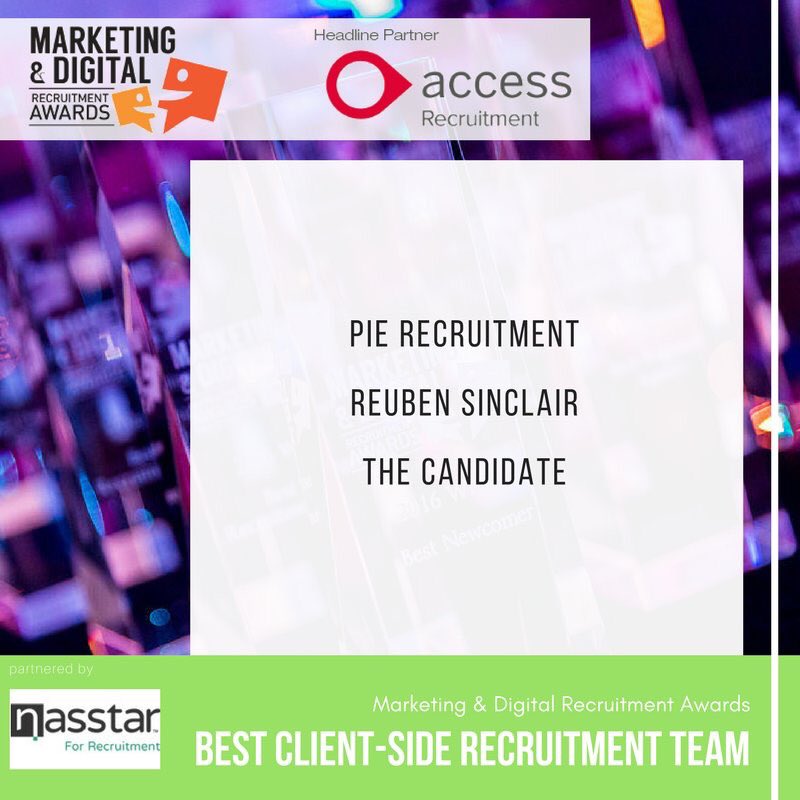 onlymarketing's tweet photo. Our finalists for Best Client-aside Recruitment Team (partnered by @Nasstar) - congrats guys, see you at the awards! #MDRA17 #recruitment https://t.co/y9nB4Zd5sk