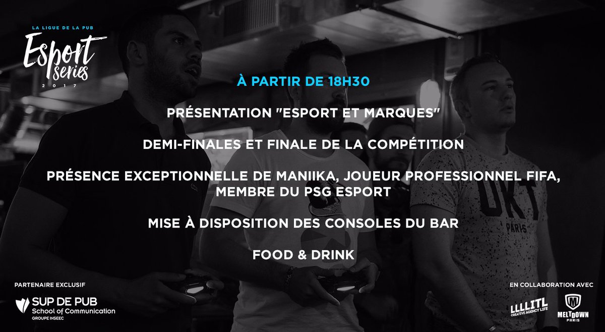 esportseries's tweet photo. La phase finale de l'#eLigueDeLaPub c'est ce soir à partir de 18h30 @meltdownparis ! 👊 A vivre en live ici : https://t.co/lzITCCqWO1 #esport https://t.co/qbV2upK8Q1