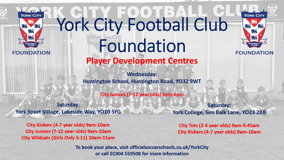 YCFCFoundation's tweet photo. Its Monday and its back to school, which means our player development centres start again this week! Book online: https://t.co/1bP6RIGYJL https://t.co/0s5ZGhQsdM