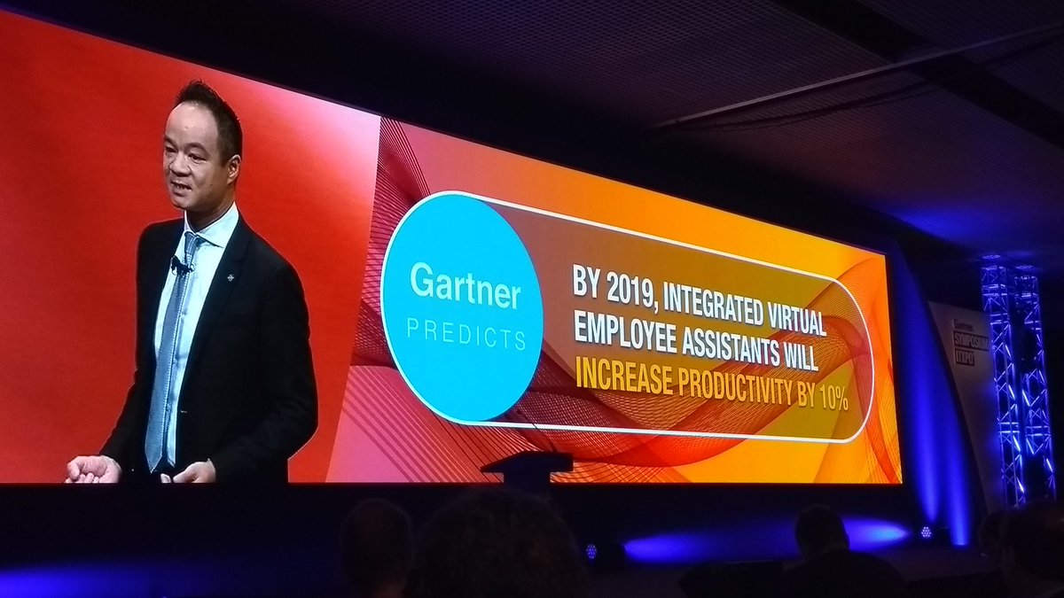 gasser's tweet photo. #GartnerSYM  advises to speedup Virtual Employee Assistants adoption. That's exactly what we deliver for Employees to HR @wizyio https://t.co/QyLGkrPC6d