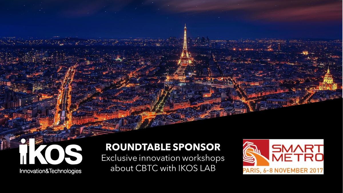 IKOS_GROUP's tweet photo. @IKOS_GROUP, roundtable Sponsor during the major #rail event Smart Metro that will be organized in Paris, Nov 6-8, 2017.  #innovation #cbtc https://t.co/hlMOVT0iEs
