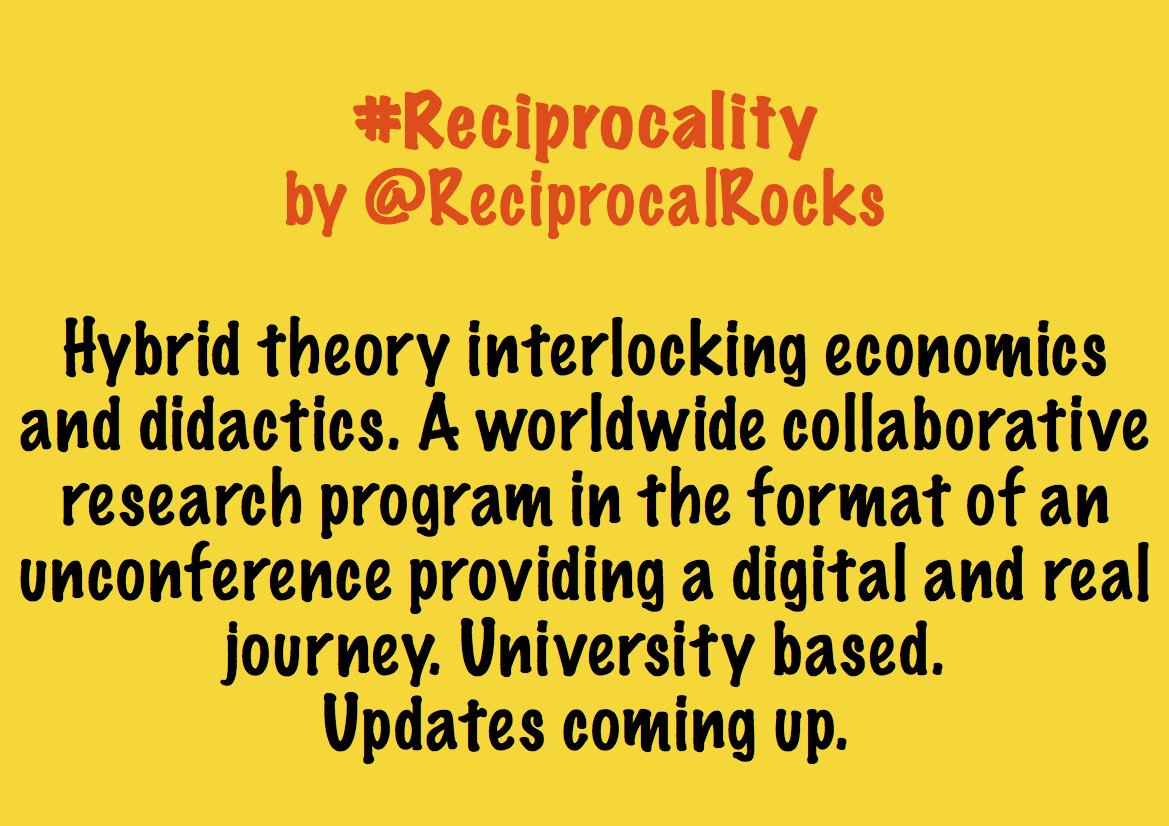 reciprocalrocks's tweet image. The #Reciprocality Hybrid Theory. The method of doing the opposite reloaded &amp;gt; to #Infinity using #Improbability. Stay tuned.