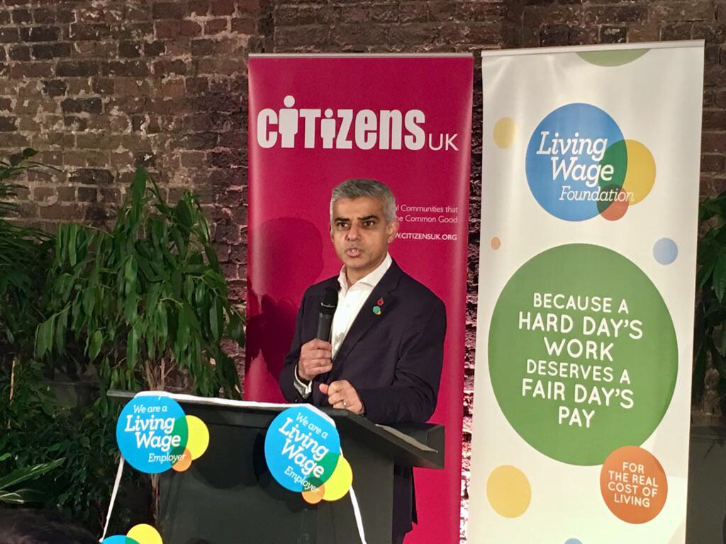 LivingWageUK's tweet photo. .@MayorofLondon @SadiqKhan launches the London #LivingWage at #LivingWageWeek event @LushLtd #knowthedifference https://t.co/mGI0qY7bI0