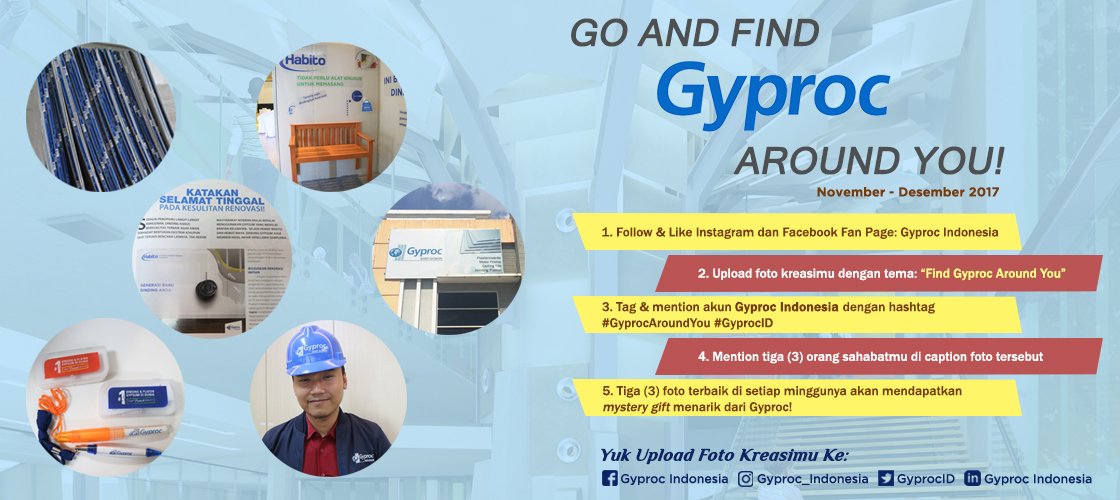 GYPROC's PHOTO CHALLENGE IS HERE! Yuk ikutan dan dapatkan Mystery Giftnya. Cek caranya di:
gyproc.co.id/id/gyproc-phot…