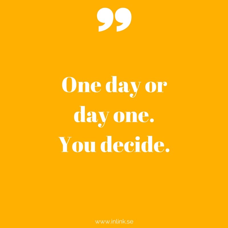 "Jag börjar på måndag". Vilken måndag är det i din kalender? #MåndagsMotivation #inLink