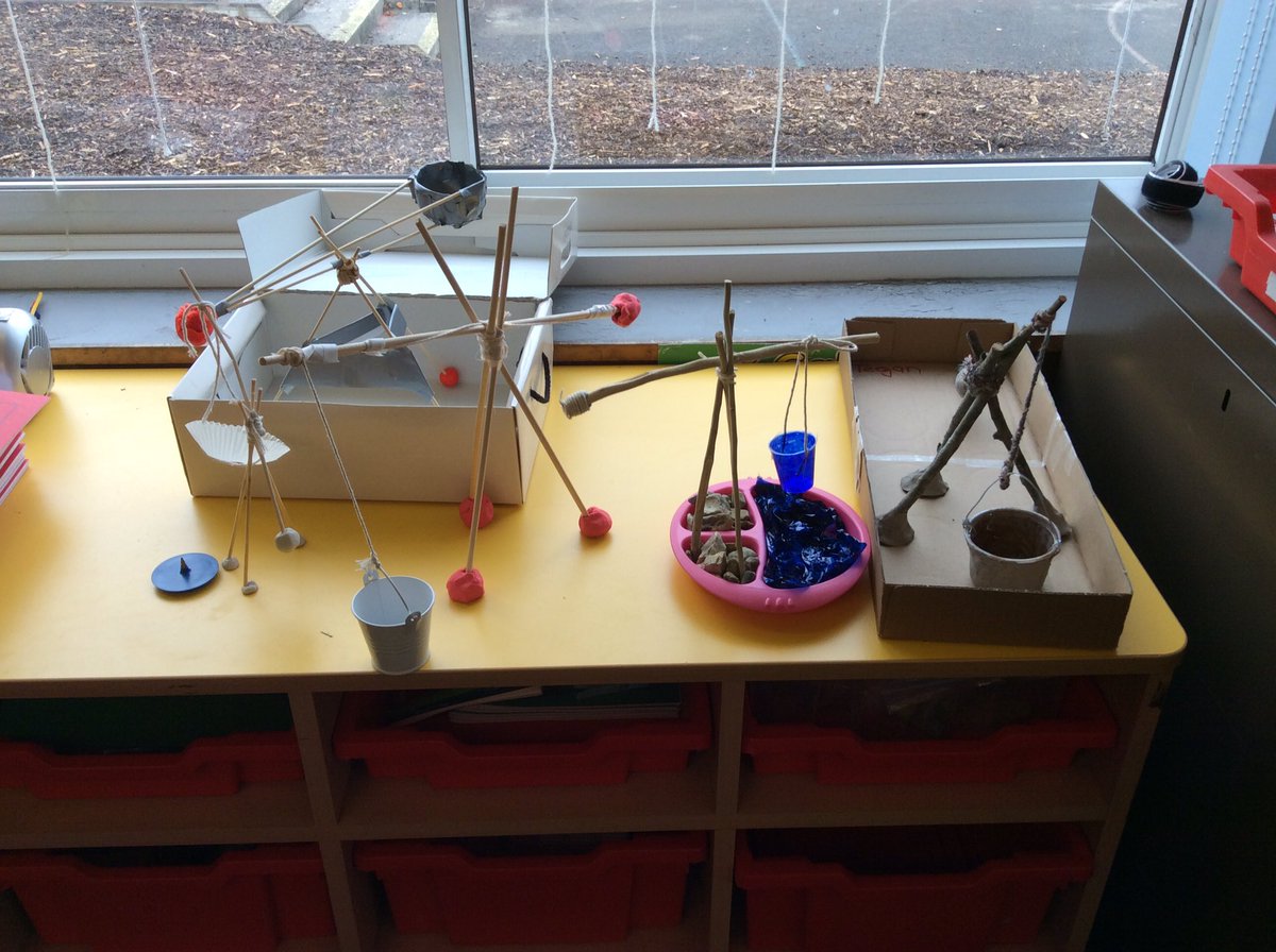 Plasyfelin's tweet photo. #plapclass8 Some fantastic models of a shaduf brought into class today! https://t.co/z2l9F7X1Jw