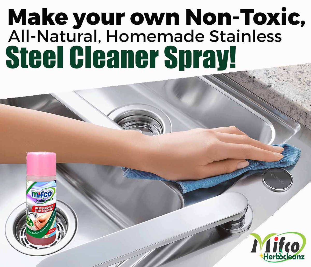 Mifcoherboclean's tweet photo. Check it out the #Natural @Mifcoherboclean stainless steel cleaner to remove fingerprints and grime from your stainless #steel appliances. https://t.co/aWIubJm4o8