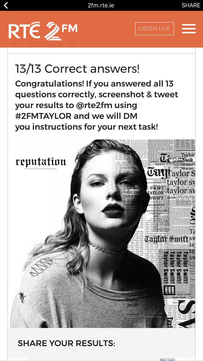 VickyBicky's tweet photo. @RTE2fm #2FMTAYLOR Amazing prize and my sister @Naoise95 is a big Taylor fan! https://t.co/9I1KrXY0LO