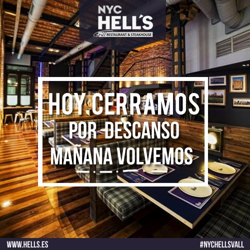 Hoy nos tomamos un descanso en el infierno.Recuerda que hasta el viernes puedes votar las fotos de Halloween. Mañana volvemos #nychellsvall