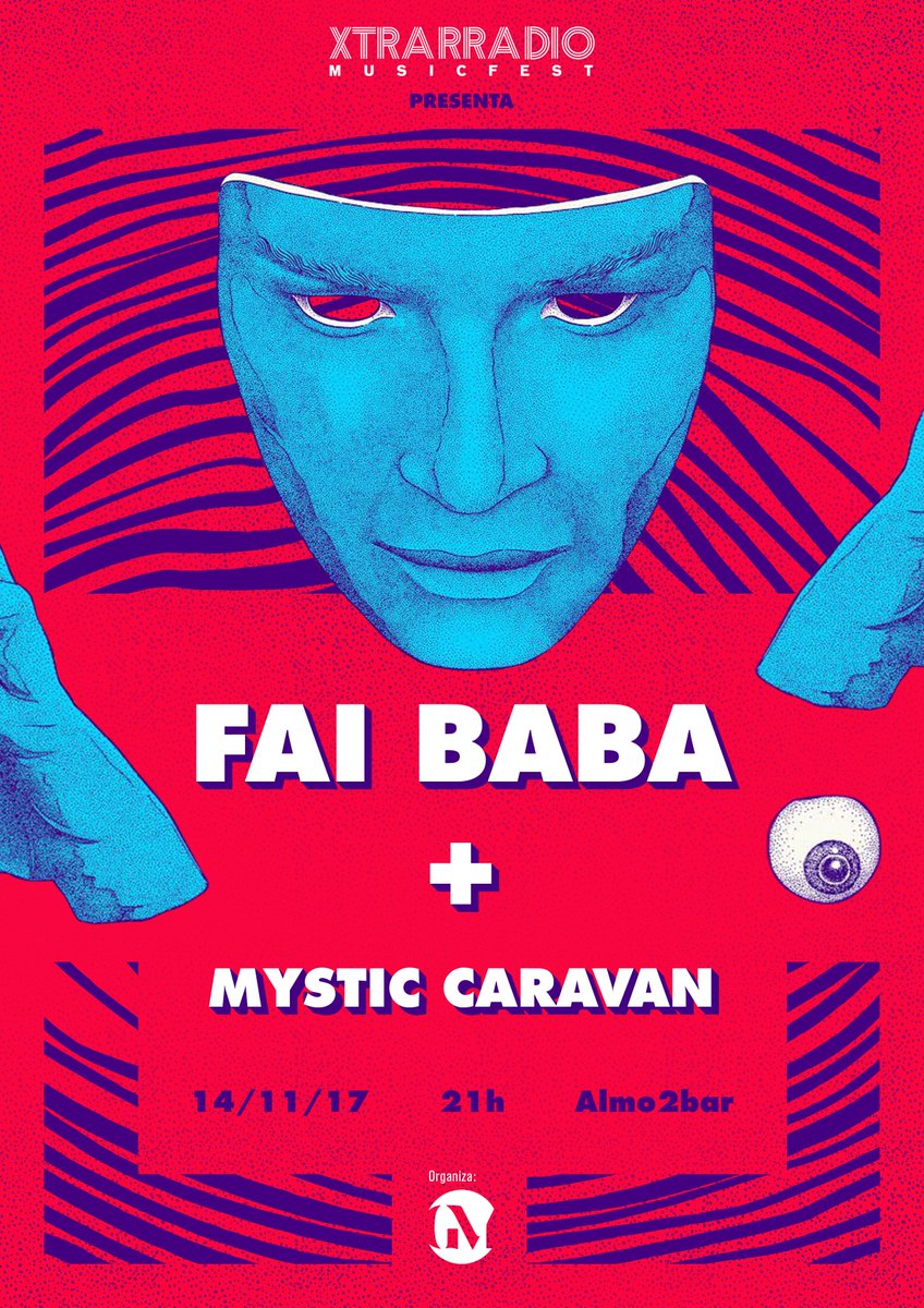 XtrarradioMusic's tweet photo. 🔊⚠️ Gig Alert ⚠️🔊
🔥🌴 El #psychpop de #FaiBaba por vez primera en #Barcelona el 14/11 junto a #MysticCaravan en #Almo2bar. 🙌#EndlessBoogie!🙌 https://t.co/f1qyWx89Rs