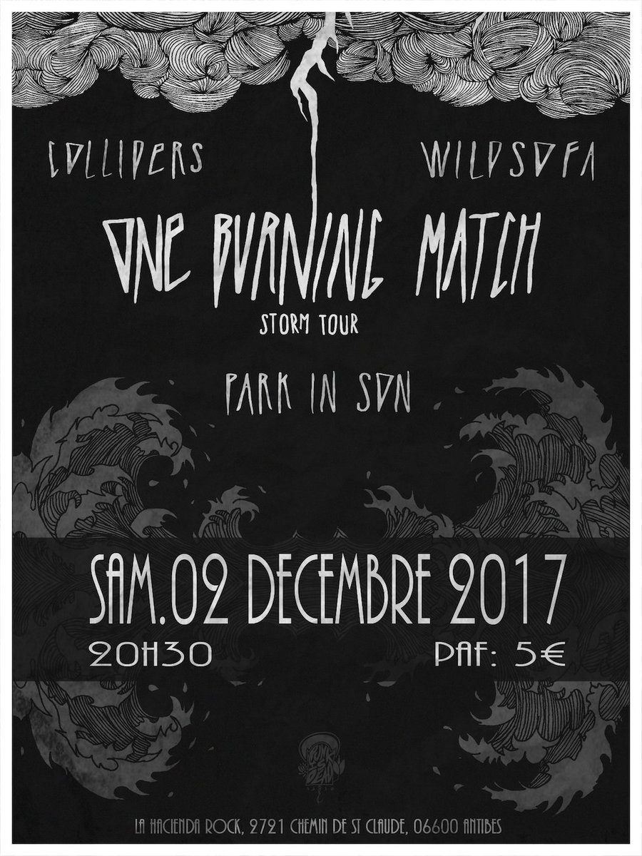 AssoPunkIsDead's tweet photo. Prochaine date le 2 DÉC ONE BURNING MATCH+Cølliders+Park in Son+Wildsofa @ Hacienda — 5€ https://t.co/BAn3yDDpQf #SupportYourLocalPunkScene https://t.co/PIsCPlip4X
