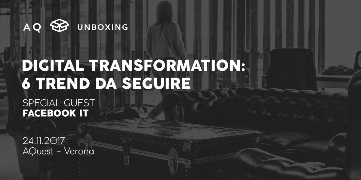 Pronti per il nostro nuovo evento #Unboxing? Parleremo di #DigitalTransformation. Informazioni e registrazione ➡️ unboxing.aquest.it