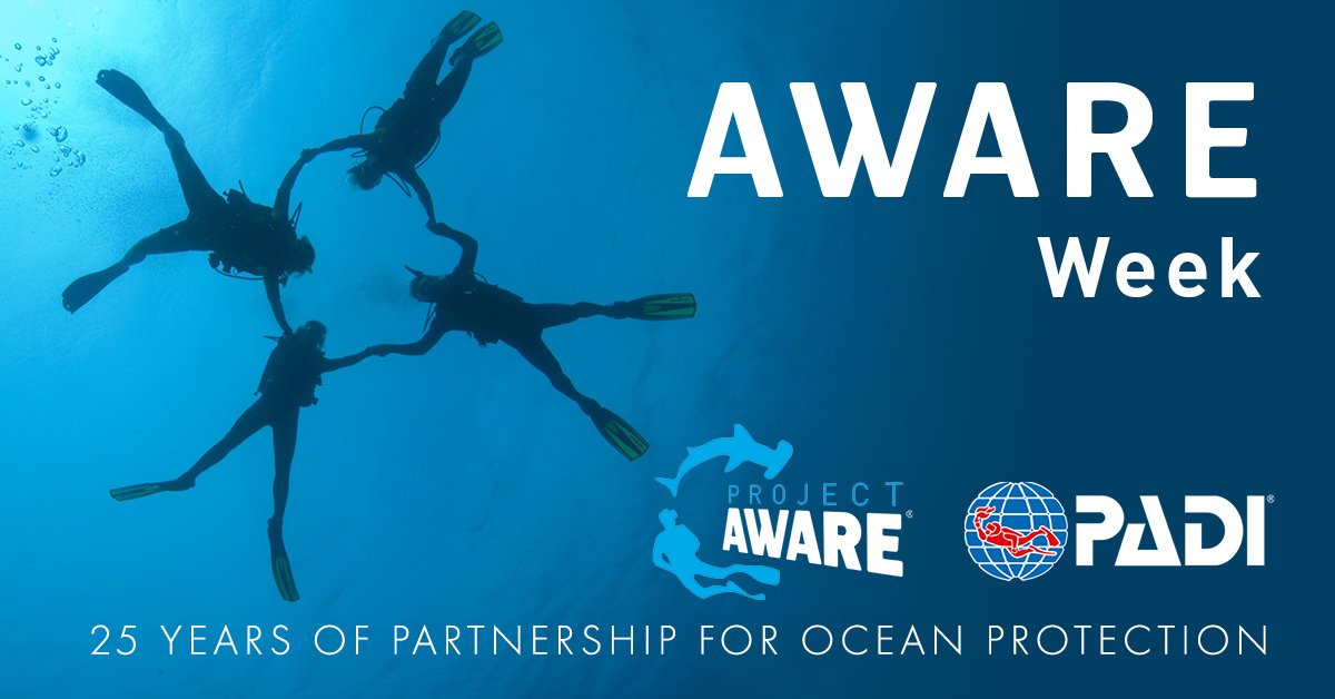 padiaware's tweet photo. Calling all @PADI Dive Centres! #AWAREWeek kicks off in the UK 1-10 Dec - Get involved, Register today https://t.co/rGERPuD2XM #AWAREWeekUK https://t.co/xDoT1LBluu