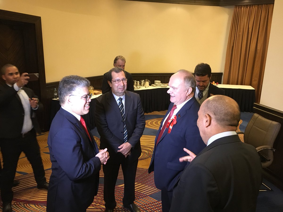 JauaMiranda's tweet photo. Sostuvimos encuentro con Guennady Ziuganov, Secretario del Partido Comunista de Rusia.  Agradecimos en nombre @NicolasMaduro la solidaridad. https://t.co/v8LSQ3qjzr