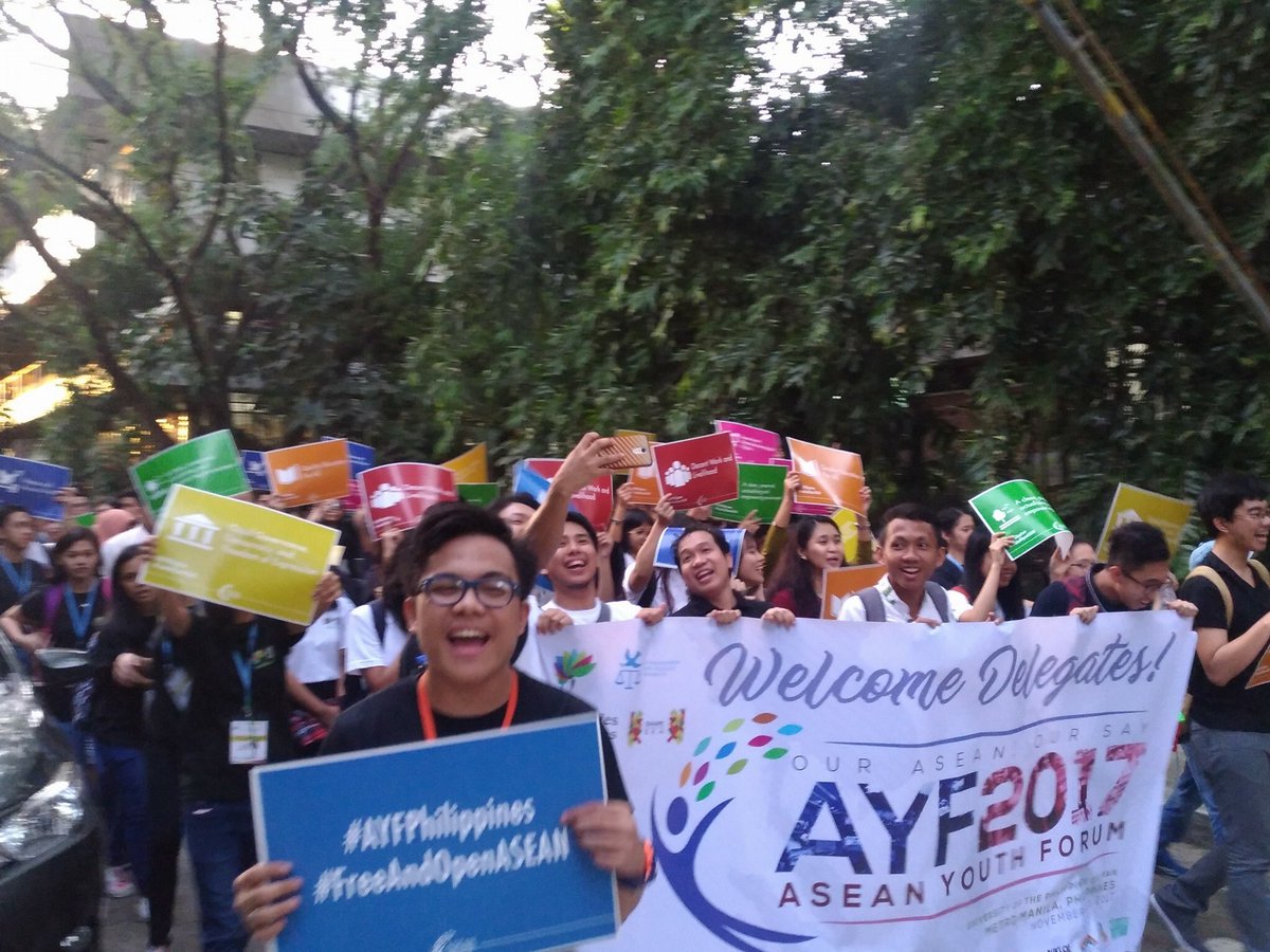 ayfphilippines's tweet photo. Solidarity Walk #AYF2017 #FreeAndOpenASEAN https://t.co/c5N4eOW175