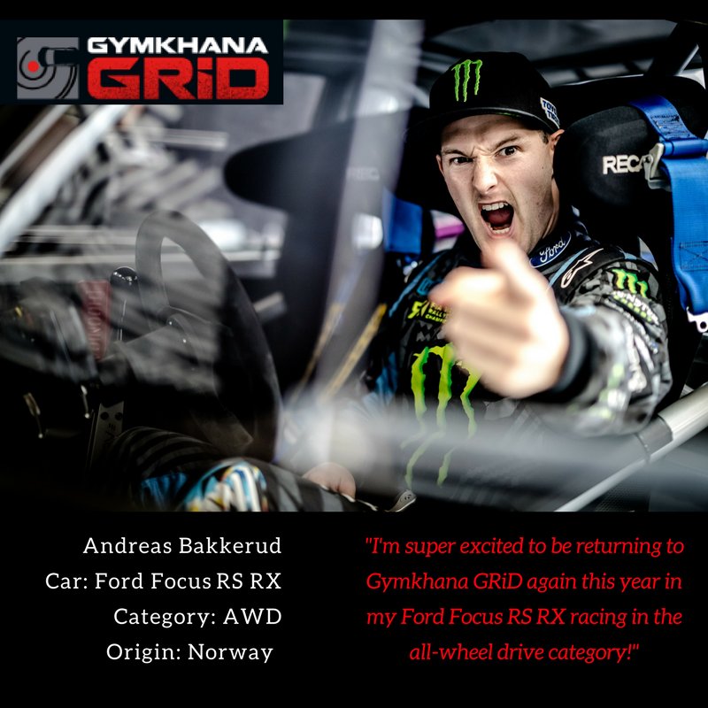 GymkhanaGRID's tweet photo. Less than two weeks to go, today's driver is @AndreasBakkerud 
#GGdriverprofiles https://t.co/r7Hgt6ikji