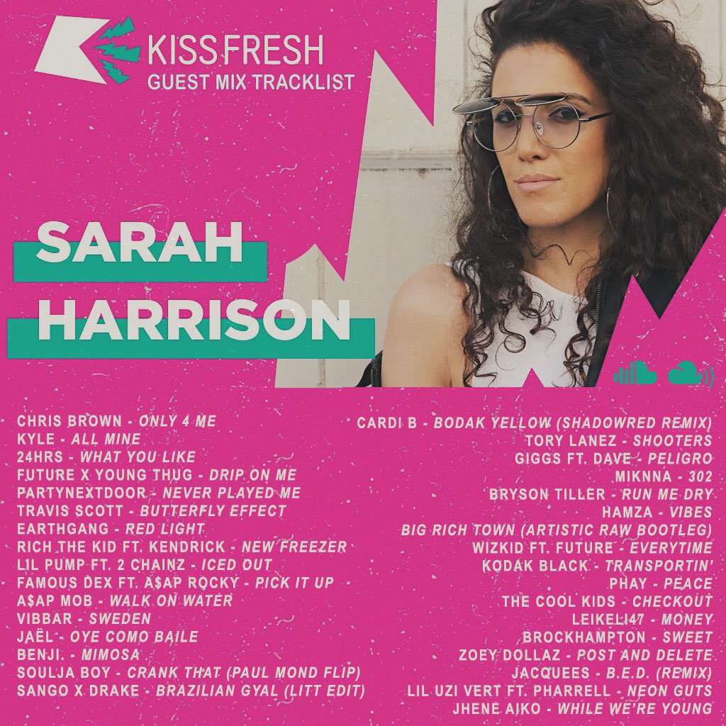 imSarahHarrison's tweet photo. 🔊 Go bump that #LITTmix I dropped on @KISSFresh last week via @SoundCloud https://t.co/yNY6MsE1Tv

Peep the 🔥 tracklist! https://t.co/0Q8dQsp8YL