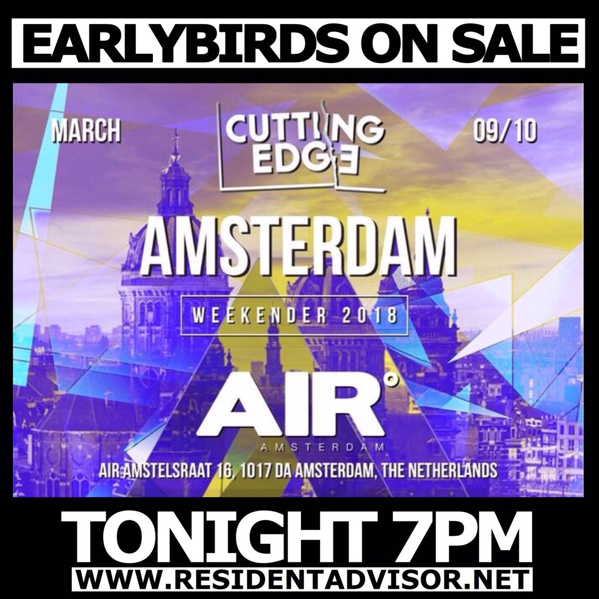 Amsterdam Weekender 2018, tickets go on sale at 7pm 👀👀👀👀👀