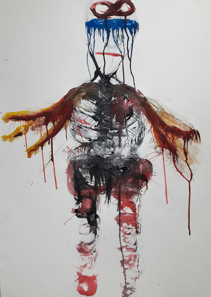 JuliasEigenART's tweet photo. chaos of being human https://t.co/rf4nLjrqGd https://t.co/qs9X2OIKQG