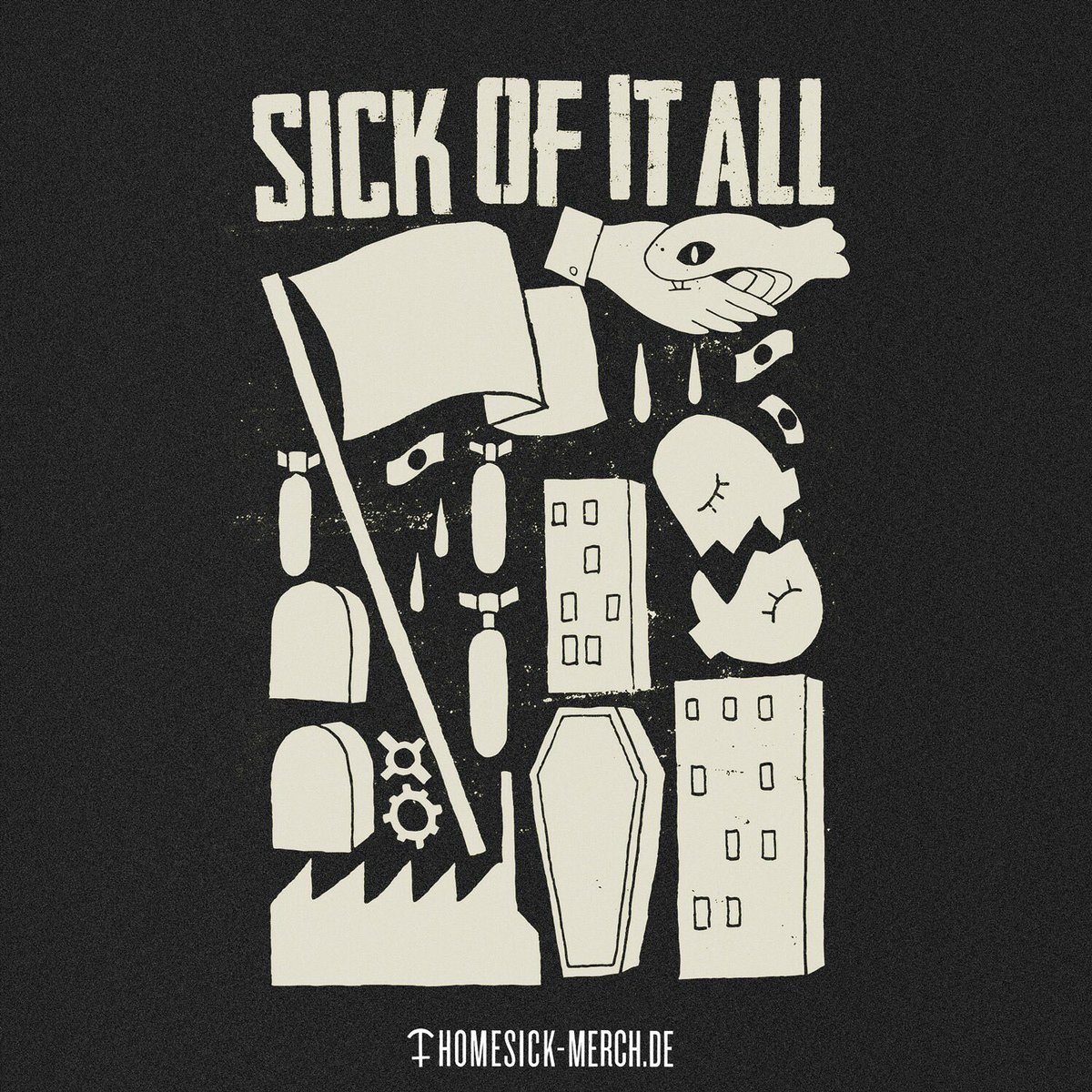 Long time no Twitter Post! Dafür gibt’s was besonders feines: Ein neues Shirt Design für <a href="/SOIANYC/">Sick Of It All</a> ! #sickofitall #homesickmerch