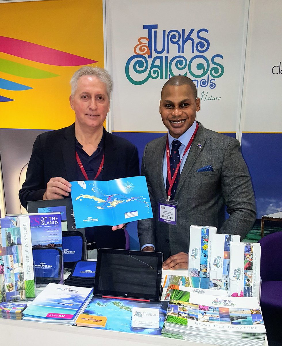 IamSirCourtney's tweet photo. #Turksand CaicosIslands @_InterCaribbean and @TCITourism @WTM_London at @ExCeLLondon #BeautifulbyNature  #BookNowThankMeLater https://t.co/xny0wnpOFs