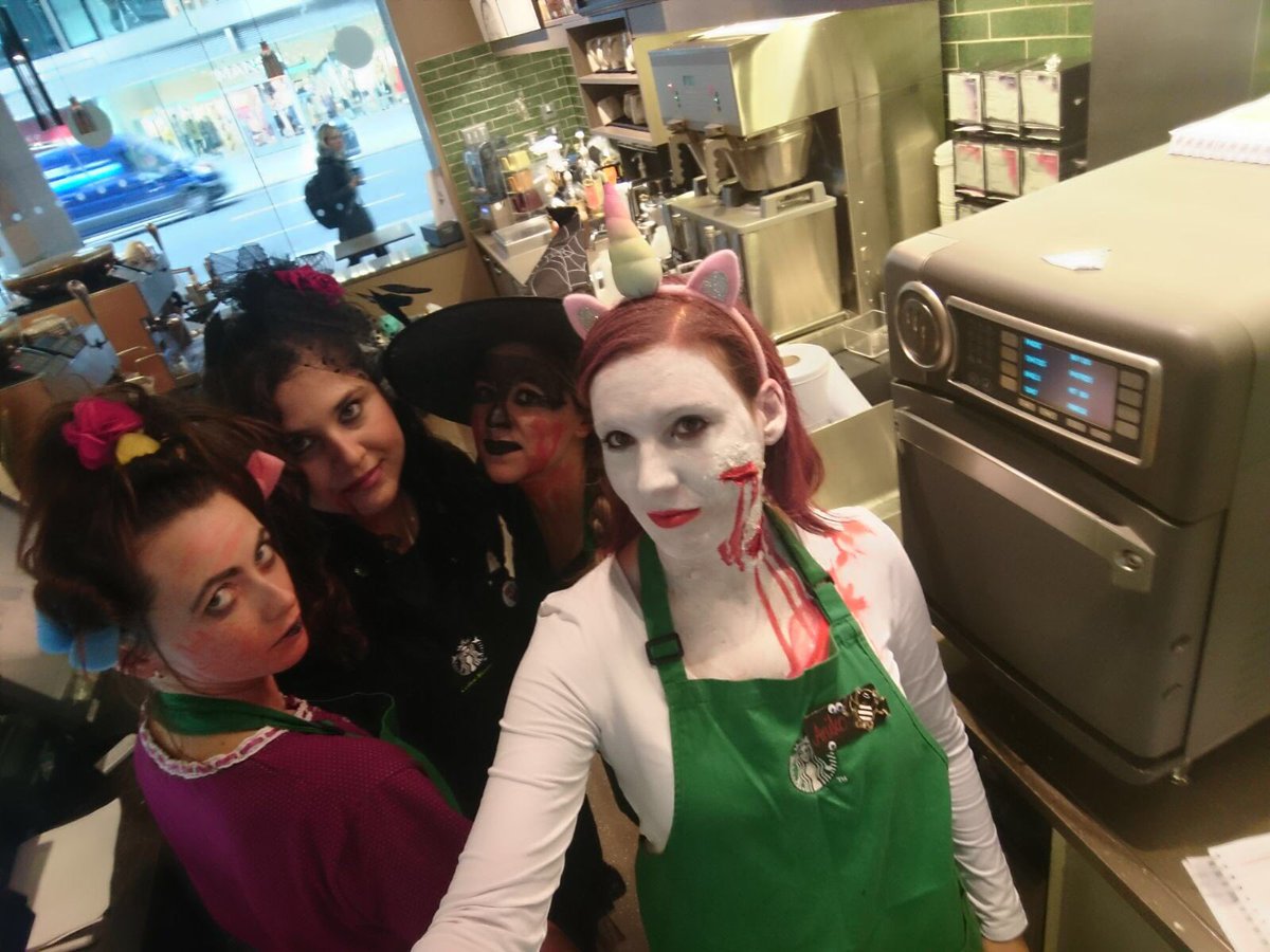 SBX137Vic's tweet photo. Halloween 👻 in Starbucks 137 Victoria Street, we embraced the sa root of Halloween #coffee #starbucks #scary https://t.co/ikgPh8gUdL