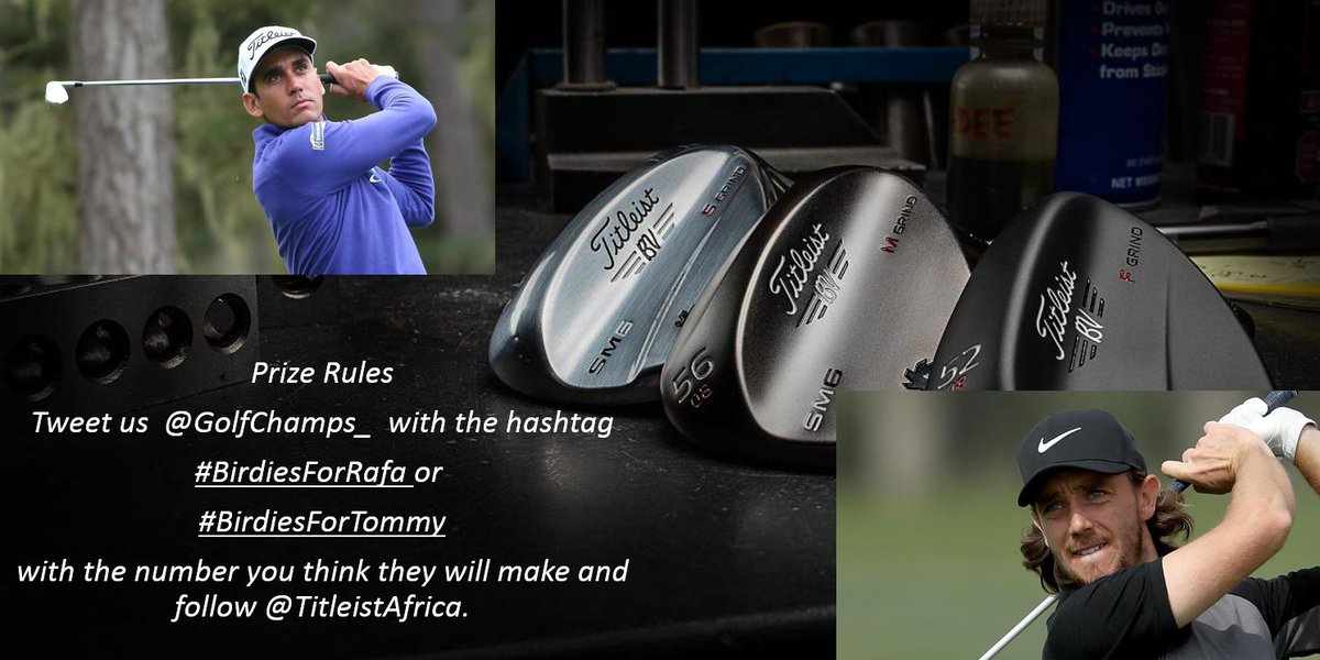 Win a <a href="/TitleistAfrica/">Titleist South Africa</a> SM6 Vokey wedge
Guess who'll make the most birdies &amp; how many between 
<a href="/RCabreraBello/">Rafa Cabrera Bello</a> &amp; <a href="/TommyFleetwood1/">Tommy Fleetwood</a> #NGC2017